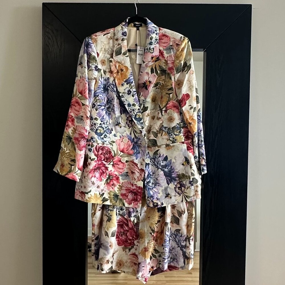 Floral Double Breasted Blazer, Perfect for The Kentucky Derby (+shorts avail)